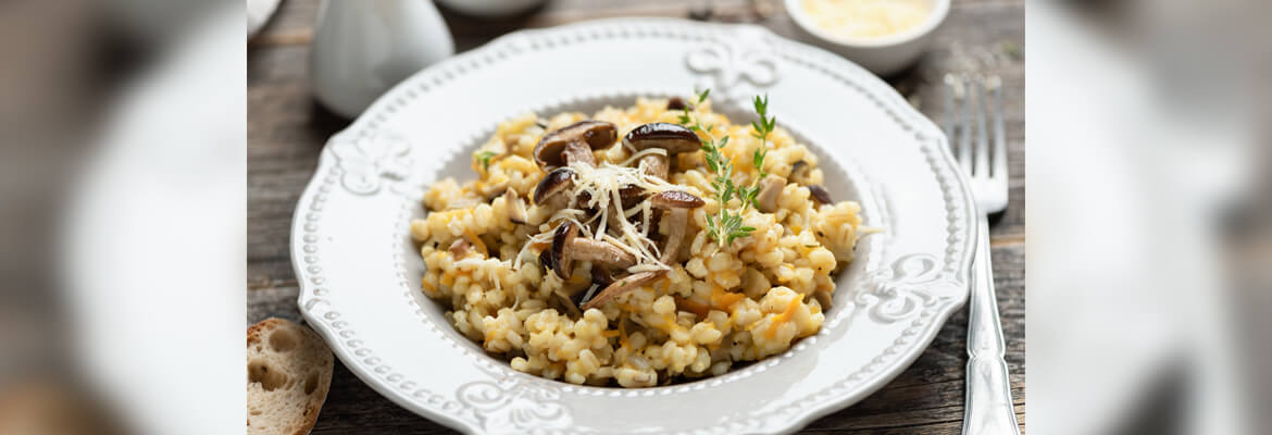 BARLEY AND SHIITAKE MUSHROOM RISOTTO